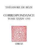 Correspondance De Théodore de Bèze - Librairie Droz