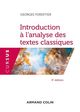 Introduction à l'analyse des textes classiques - 5e éd. De Georges Forestier - Armand Colin