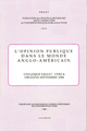 L'opinion publique dans le monde anglo-américain  - Presses universitaires François-Rabelais