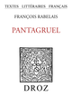 Pantagruel De François Rabelais - Librairie Droz