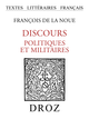 Discours politiques et militaires De François de la Noue - Librairie Droz