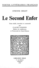 Le Second Enfer De Étienne Dolet - Librairie Droz