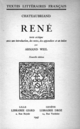 René De François-René de Chateaubriand - Librairie Droz