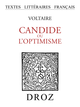 Candide ou l'optimisme De  Voltaire - Librairie Droz