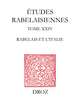 Rabelais et l’Italie De Richard Cooper - Librairie Droz