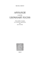 Apologie contre Leonhart Fuchs De Michel Servet - Librairie Droz