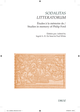 Sodalitas litteratorum: le compagnonnage littéraire néo-latin et français à la
Renaissance  - Librairie Droz