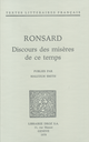 Discours des misères de ce temps De Pierre de Ronsard - Librairie Droz