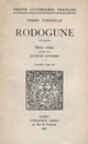 Rodogune De Pierre Corneille - Librairie Droz