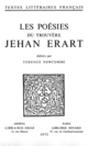 Les Poésies du trouvère Jehan Erart De Jehan Erart - Librairie Droz