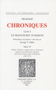 Chroniques De Jean Froissart - Librairie Droz