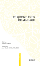 Les quinze joies de mariage De Jean-Claude Mühlethaler - Librairie Droz