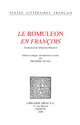 Le "Romuleon" en françois / Traduction de Sébastien Mamerot De Frédéric Duval, Sébastien Mamerot et Frédéric Duval - Librairie Droz