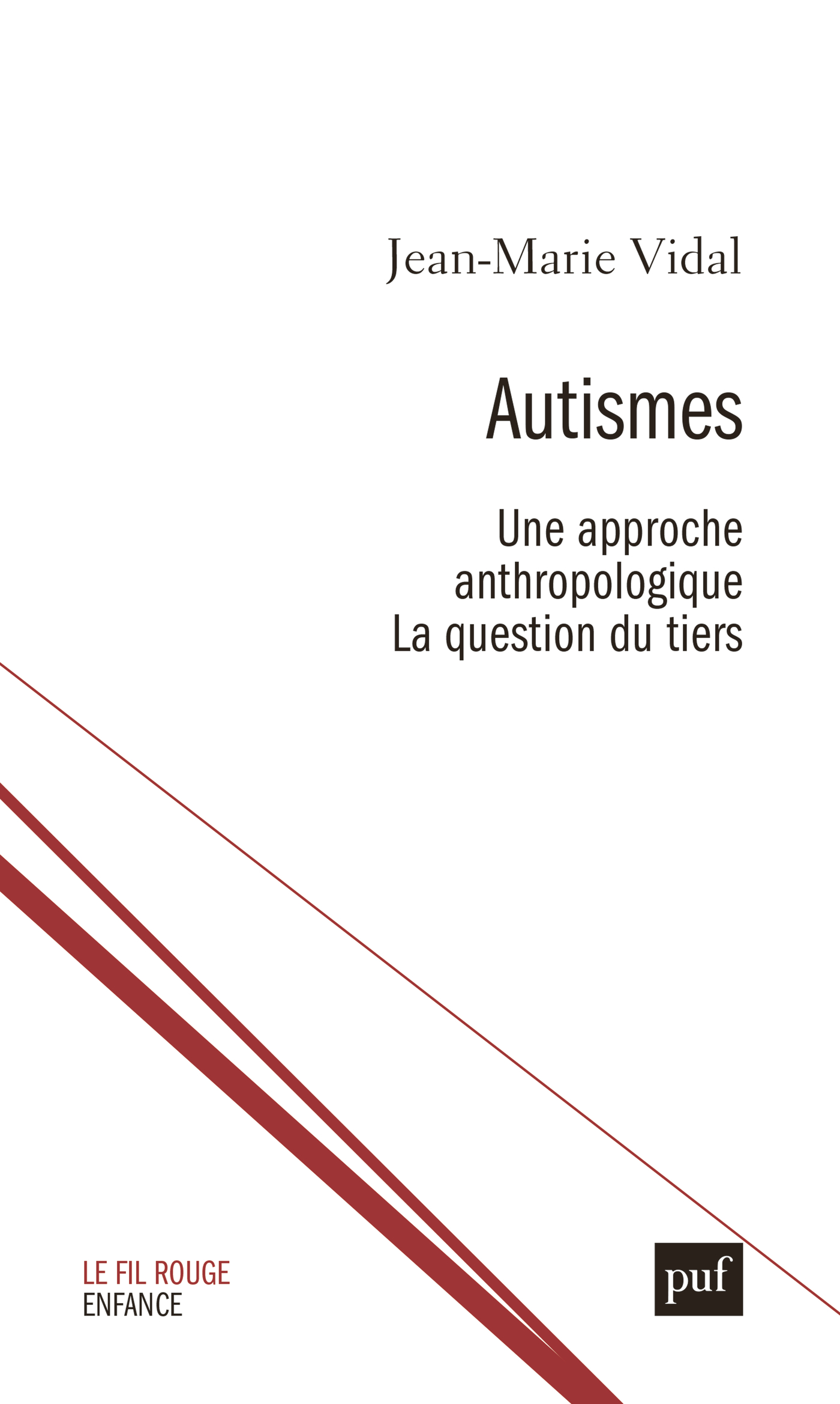 Autismes. Une approche anthropologique De Jean-Marie Vidal - Presses Universitaires de France