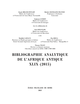 Bibliographie analytique de l’Afrique antique XLIX (2015)  - Publications de l’École française de Rome