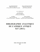 Bibliographie analytique de l’Afrique antique XLV (2011)  - Publications de l’École française de Rome