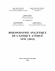 Bibliographie analytique de l’Afrique antique XLVI (2012)  - Publications de l’École française de Rome