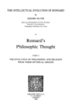 The Intellectual Evolution of Ronsard De Isidore Silver - Librairie Droz