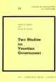 Two Studies on Venetian Government De Donald E. Queller et Francis R. Swietek - Librairie Droz