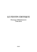 Le Festin critique De Jérôme David et Radu Suciu - Librairie Droz