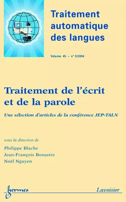 Traitement de l'écrit et de la parole (Traitement automatique des langues Vol. 45 N° 3/2004)