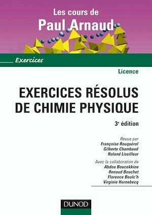 Exercices résolus de Chimie Physique - 3ème édition - Collectif Collectif - Dunod