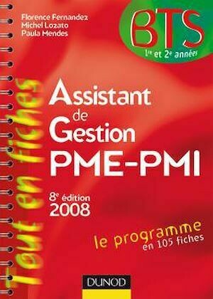 Assistant de gestion PME-PMI - 8<sup>e</sup>  édition - Michel Lozato, Florence Fernandez - Dunod
