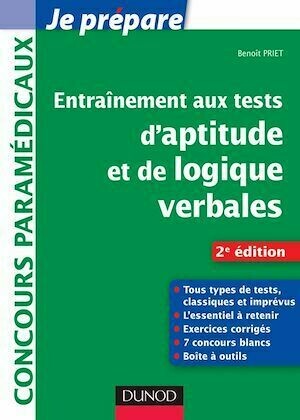 Entraînement aux tests d'aptitude et de logique verbales - 2e édition - Benoît Priet - Dunod