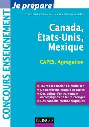 Canada, Etats-Unis, Mexique - Capes-Agrégation - Claude Martinaud, Frank Paris, Pierre-Yves Boillet - Dunod