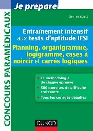Entraînement intensif aux tests d'aptitude IFSI - Planning - Christelle Boisse - Dunod