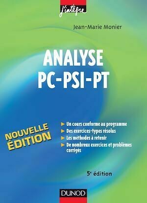 Analyse PC-PSI-PT - Jean-Marie Monier - Dunod