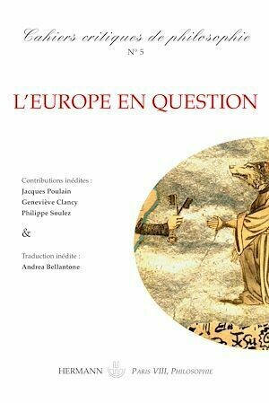 Cahiers critiques de Philosophie, n°5 - L'Europe en question - Bruno Cany - Hermann