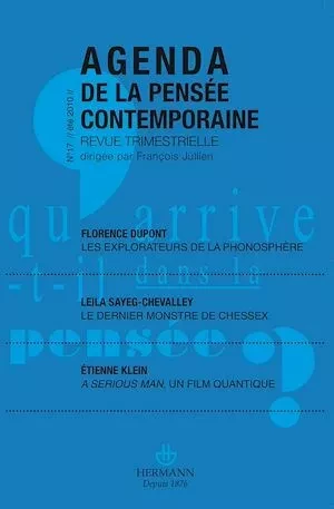 Agenda de la pensée contemporaine, n°17 - François Jullien - Hermann