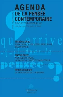 Agenda de la pensée contemporaine, n°18