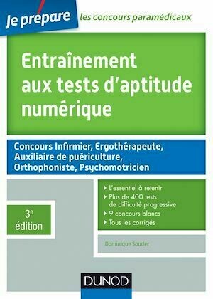 Entraînement aux tests d'aptitude numérique - 3e édition - Dominique Souder - Dunod