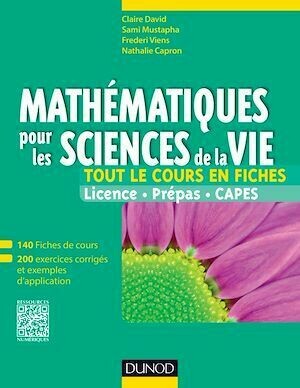 Mathématiques pour les sciences de la vie - Claire David, Sami Mustapha, Frederi Viens, Nathalie Capron - Dunod