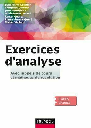 Exercices d'Analyse - Collectif Collectif - Dunod