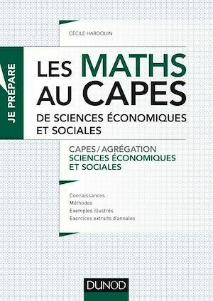 Les maths au CAPES de Sciences économiques et sociales - Cécile Hardouin - Dunod