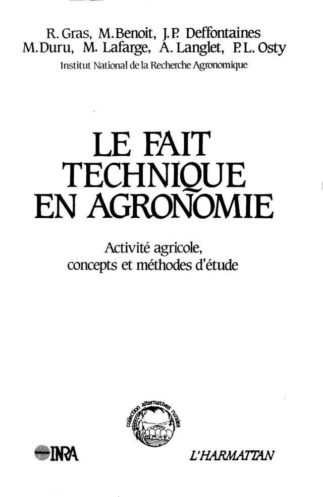 Fait technique en agronomie - Raymond Gras - Quæ