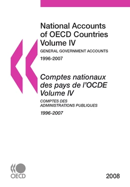 Comptes nationaux des pays de l'OCDE 2008, Volume IV, Comptes des administrations publiques