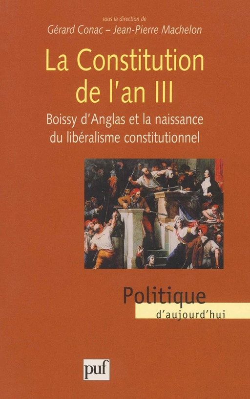 La constitution de l'an III - Jean-Pierre Machelon, Gérard Conac - Humensis