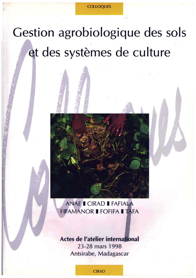 Gestion agrobiologique des sols et des systèmes de culture -  Collectif - Quæ