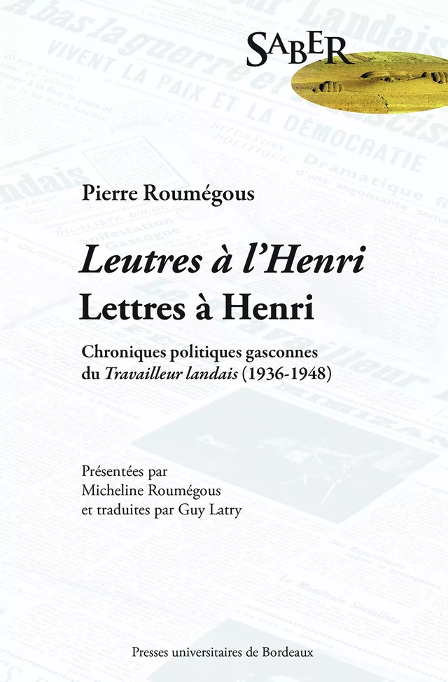 Lettres à Henri - Guy Latry, Micheline Roumégous - Presses universitaires de Bordeaux