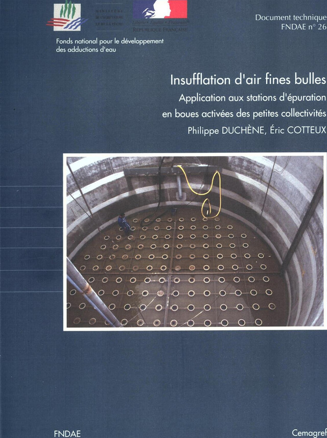 Insufflation d'air fines bulles Application aux stations d'épuration en boues activées des petites collectivités - Éric Cotteux - Quæ