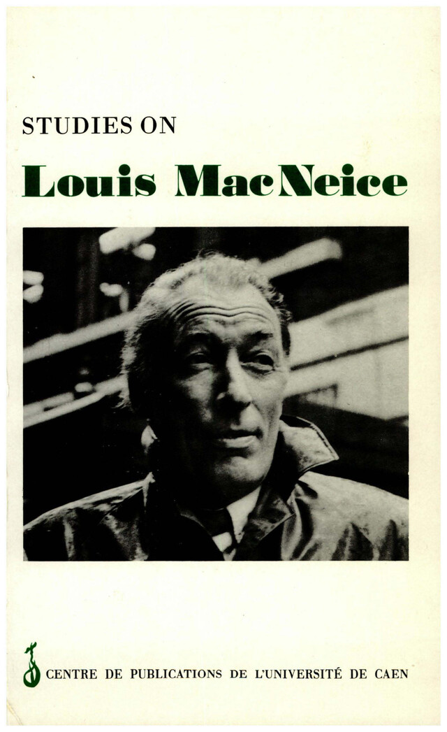 Studies on Louis MacNeice -  - Presses universitaires de Caen