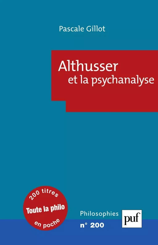 Althusser et la psychanalyse - Pascale Gillot - Humensis