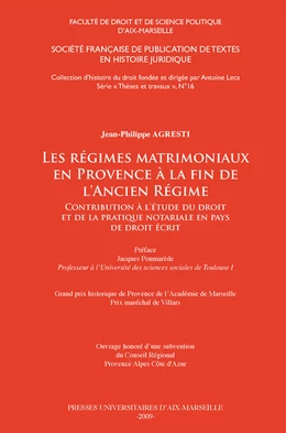 Les régimes matrimoniaux en Provence à la fin de l’Ancien Régime