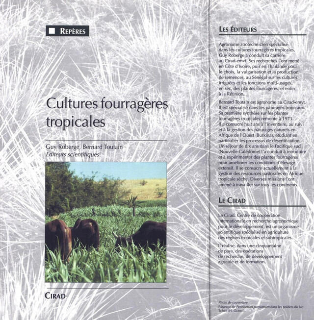 Cultures fourragères tropicales - Bernard Toutain, Guy Roberge - Quæ