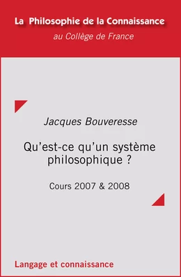 Qu'est-ce qu'un système philosophique ?