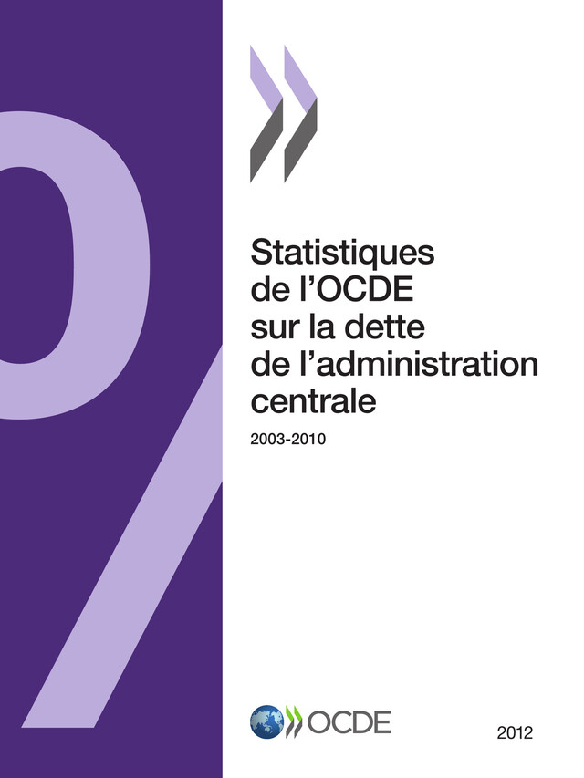 Statistiques de l'OCDE sur la dette de l'administration centrale 2012 -  Collectif - OCDE / OECD